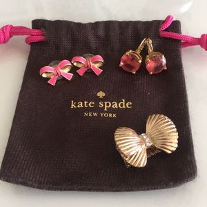 Kate Spade Earrings, Lilly Pulitzer Ring w/  Bag